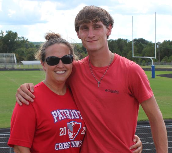 Melissa McGarity coaches the cross country teams, including her son Luke, at Oglethorpe County High School. The winter break helps her recharge for the spring semester. (Maggie Ruland/The Oglethorpe Echo)