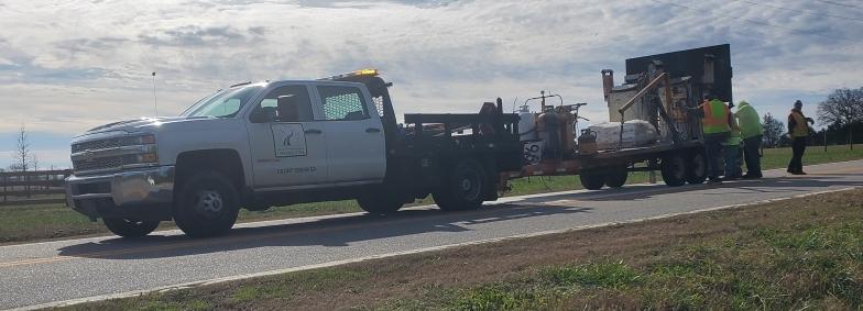 Crews modified the rumble strips on Beaverdam Road on Dec. 19. Chairman Jay Paul explained at the BOC meeting that the decibel level was reduced from 89 decibels to 82. (Submitted photo)