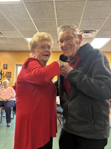 Patsy Cruce and Robert Johnson slow danced together on Tuesday. (Photo/Shelby Wingate)