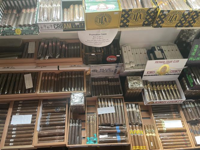 The cigars that will be featured in this months "First Friday" event, happening on March 3, 2023 at Community Cigar in downtown Lexington. (Photo/Alex Bavosa)