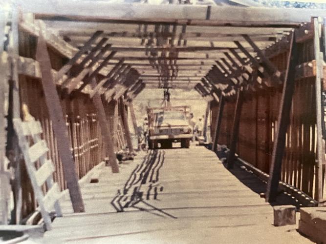 Watson Mill Bridge State Park manager Lori Hamby discovered several photos of what the park looked like in the 1970s and '80s and other pictures taken during a variety of renovations done through the years. Hamby became park manager last September. (Courtesy of Watson Mill Bridge State Park)