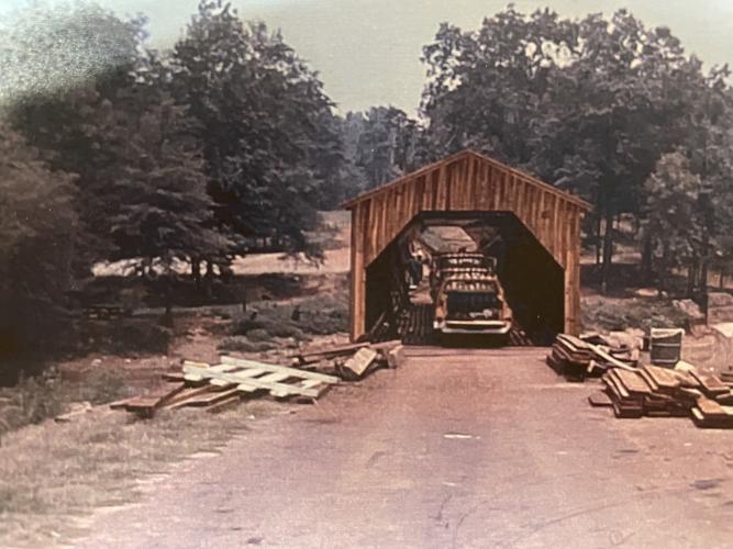 Watson Mill Bridge State Park manager Lori Hamby discovered several photos of what the park looked like in the 1970s and '80s and other pictures taken during a variety of renovations done through the years. Hamby became park manager last September. (Courtesy of Watson Mill Bridge State Park)