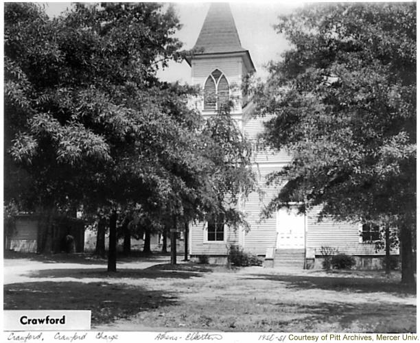 Crawford Methodist Church photographed c. 1950. Lena Wise taught Sunday school and served on the administrative board while she was a member there. After it was dissolved in 2017, part of the building became the Lena Wise Community Center. (Photo/Submitted by Ashley Simpson)