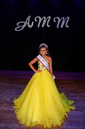 Madalyn Raines, who is 11 years old, poses as she competes in the 2022 America's Majestic Miss State pageant. She will compete in the preteen age division at the America’s Majestic Miss pageant. (SUBMITTED PHOTO)