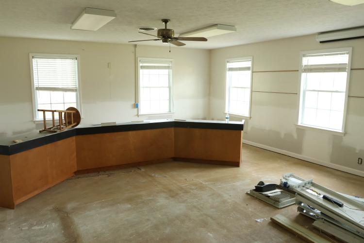 Oglethorpe County school officials hope the repairs and renovations to the central office will be finished when school starts on Aug. 7. The office flooded when a pipe broke in December. (LANDEN TODD/THE OGLETHORPE ECHO)