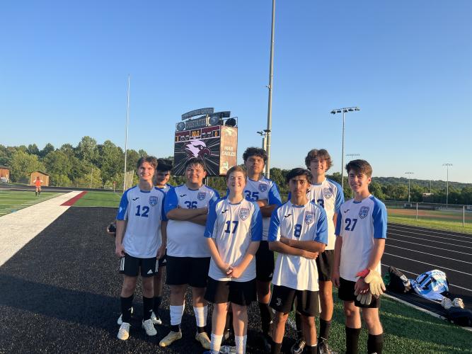 The OCHS boys soccer team played a 7-on-7 scrimmage at Chestatee High School last month, part of a busy summer for the Patriots. (SUBMITTED PHOTO)