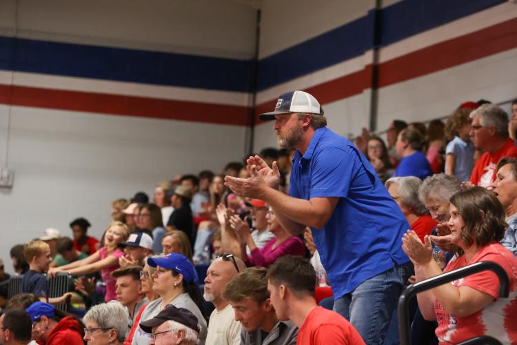 Fans cheer during Oglethorpe County's first-round state playoff win over Rabun County on Wednesday, Oct. 18, 2023, in Lexington, Georgia (Photo/Cassidy Hettesheimer).
