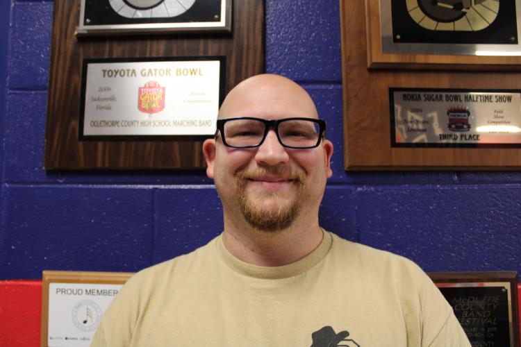 Jones grew up in Oglethorpe County schools from second grade through graduation from the high school where he now teaches. In his free time, he enjoys fishing, playing Dungeons & Dragons with fellow teachers and is a volunteer firefighter, along with his wife.
