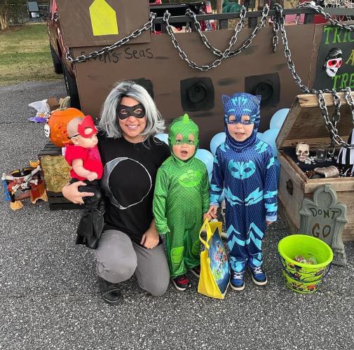 Mary Kate Shealy With kids Austyn, Blaze and Hudson Shealy at a former Truck or Treat event at the Recreation Department. (Submitted Photo)
