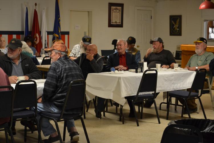 Legion veterans clapped to show their appreciation in between each song. Visitors received a free breakfast including eggs, biscuits and sausage to enjoy during the performance. (Grace Mains/The Oglethorpe Echo)