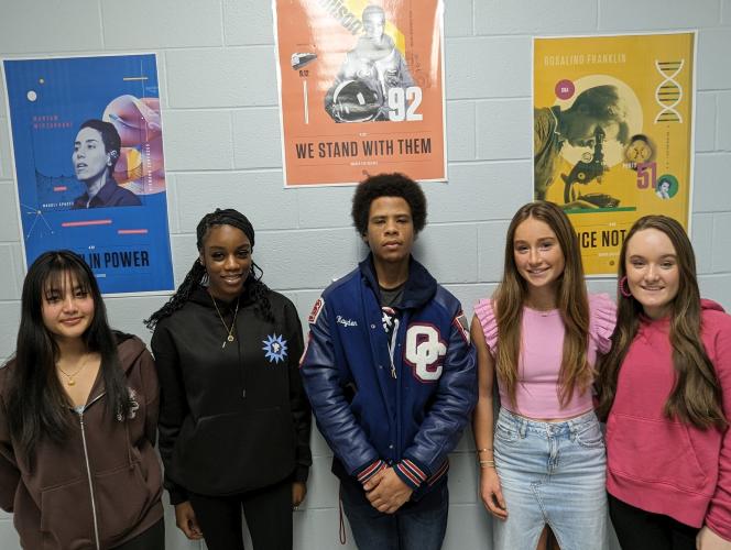 (Submitted Photo) The Governor's Honors Program nominees from Oglethorpe County High School include Su Moo (from left), Imani Lawrence, Kayden Watkins, Elin Turner and Callie Bridges. Kendall McCurdy isn’t pictured.