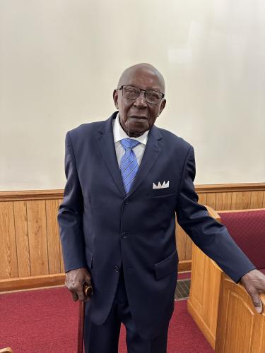 Deacon Johnny M. Echols is the oldest member of the New Bethlehem Baptist Church parish. He will turn 95 in October. (Photo/Izzy Wagner)