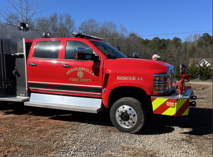 The new fire truck acquired by the Arnoldsville Volunteer Fire Department replaces an aging 1978 model. This 2023 model offers a significant upgrade in firefighting capabilities, chief Heath Baker said.