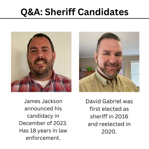 Two Republican candidates seek the next term as Oglethorpe County sheriff on May 21.