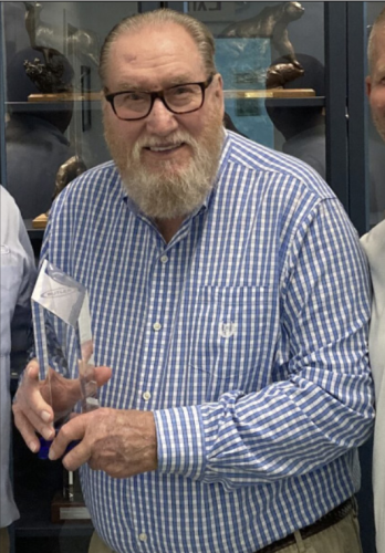 Ora Nation receives the first Butler Lifetime Achievement Award for an outstanding 67-year career in metal building construction last fall. Nation is from Oglethorpe County and was raised on Crawford Smithonia Road. (Submitted Photo)