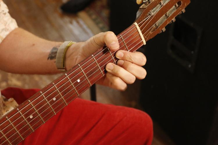 Jef Whatley loves to hear an artist’s touch in their music. He said he feels best when he puts his full intention into every note and delivers a solid product to the audience. (Torin Smith/The Oglethorpe Echo)
