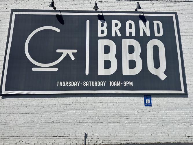 G Brand BBQ is a local barbecue restaurant in downtown Crawford. The restaurant, known for it's good food and live music, is turning six this year. (Lily Murphy/Oglethorpe Echo)