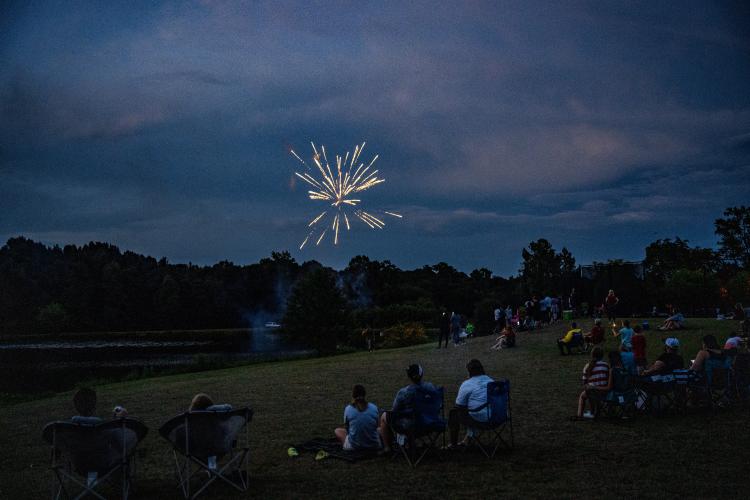 Fireworks fill the night sky during a recent Fourth of July celebration at Bryan Park. The Oglethorpe Rec Department will hold its sixth annual celebration and fireworks display, starting at 6 p.m. Thursday, July 4. (Jack Casey/The Oglethorpe Echo)