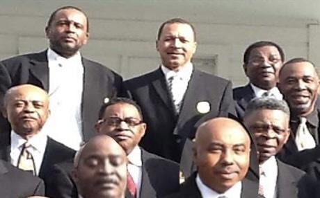 President of the Concerned Men of Oglethorpe County Reverend Reginald Hunter (top left) is pictured alongside fellow members of the organization. The coalition of religious leaders was founded over 25 years ago, awarding annual scholarships to OCHS graduating students in need. (Submitted Photo)
