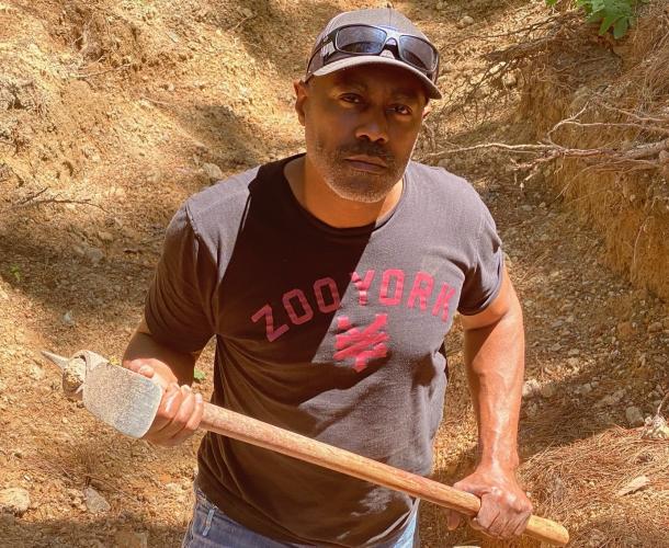 Ron Brown, who lives in Charlotte, North Carolina, often digs for crystals in Oglethorpe County. He has led private digs the past two years at an undisclosed location in the county. (Submitted Photo)