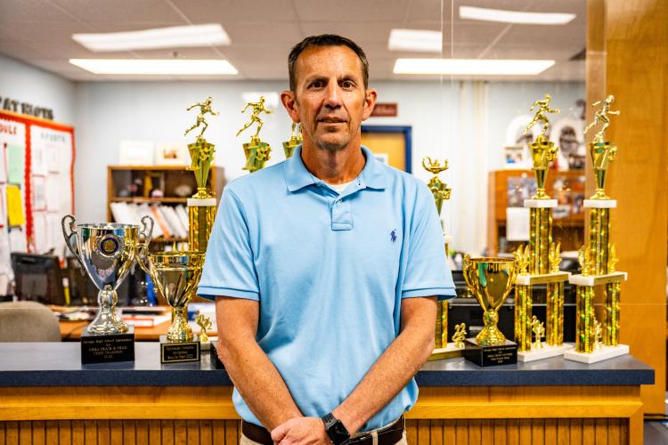 Bill Sampson said he received tremendous support from the faculty, staff and students during his first year as principal at OCHS. He served as the assistant principal and assistant athletic director at OCHS prior to taking over as principal last summer. (Dink Nesmith/The Oglethorpe Echo)
