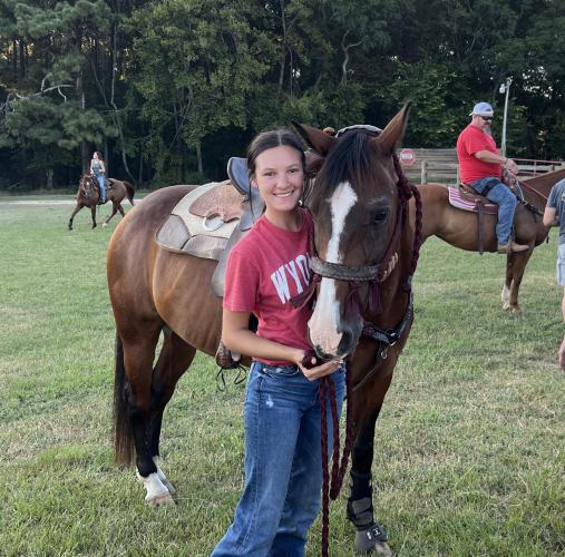 Mallory Willey and her horse Lil Man competed in the Buckle Series at the Oglethorpe County Saddle Club on Saturday. She took home the 1D first-place prize. (Photo/Ella Kroll)