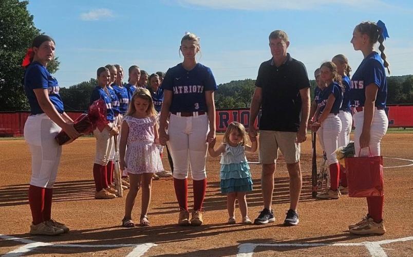 Carlee Gibson, the team’s lone senior, was honored with her family for senior night. (Submitted Photo)