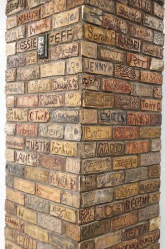 Every student who moved to a new school during integration decorated a brick before the move. Those bricks have been displayed in Oglethorpe County Primary School since. The school system plans to turn the bricks into a bench at the new Oglethorpe County Elementary School. (McCain Bracewell/The Oglethorpe Echo)