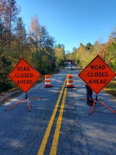 Double Bridges Road has been closed near its intersection with Wolfskin Road after a culvert was found to be damaged. County officials aren’t sure what caused the damage or how long the road will be closed. (SUBMITTED PHOTO)