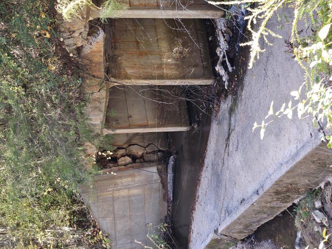 Double Bridges Road has been closed near its intersection with Wolfskin Road after a culvert was found to be damaged. County officials aren’t sure what caused the damage or how long the road will be closed. (SUBMITTED PHOTO)