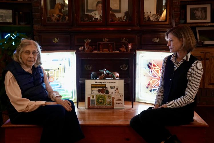 Alice Hughes (left) has lived in Oglethorpe County for nearly 20 years. As Alice's health continues to get worse, her daughter, Vyvyan (right) is living with her. "About four years ago, mom had her first fall on Lexington Road," Vyvyan said. "I’m here more times than not." (Saylor Williams/The Oglethorpe Echo)