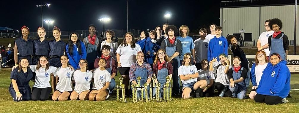 The OCHS marching band finished second at the Tiger Town Throwdown Marching Competition in Commerce on Nov. 2. It was one of two competitions for the marching band this fall. (SUBMITTED PHOTO)