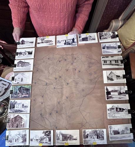 Ashley Simpson is working with Maggie Mobley to map one-room school houses in Oglethorpe County. (McCain Bracewell/The Oglethorpe Echo)