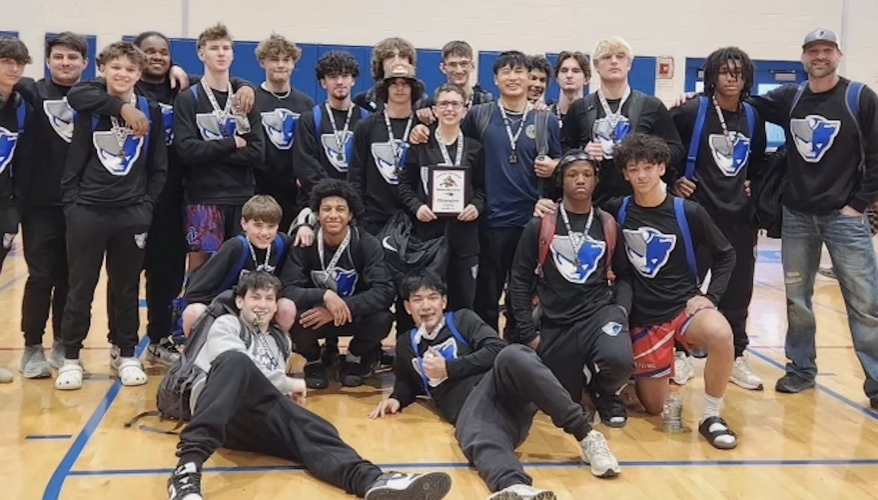 Oglethorpe County wrestlers show off medals and trophies they won at the Westside Christmas Classic on Dec. 21. Seven Patriots won their weight classes to lead OCHS. (Submitted Photo)