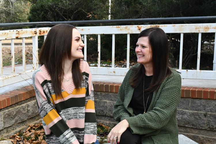 Hanna Burdette (left) and April Nation (right) share a smile six weeks after their successful kidney transplant. Nation donated a kidney to her daughter after Burdette went into kidney failure in May of 2024. (Photo/Jennifer Xia)