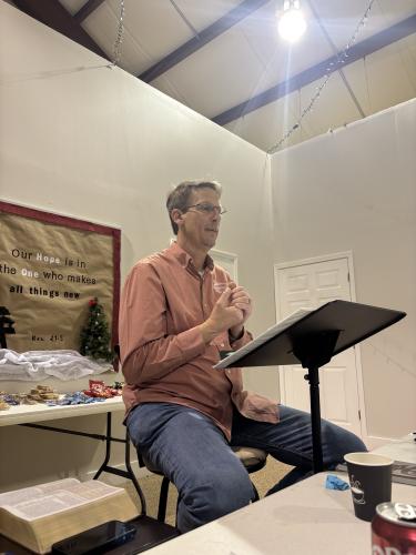 (Jet Rawls/The Oglethorpe Echo) Executive Director Derek Paul teaches the Personal Spiritual Life class at WorldReach. Classes meet from 6:30-9 p.m. on Mondays at Living Water Baptist Church in Arnoldsville