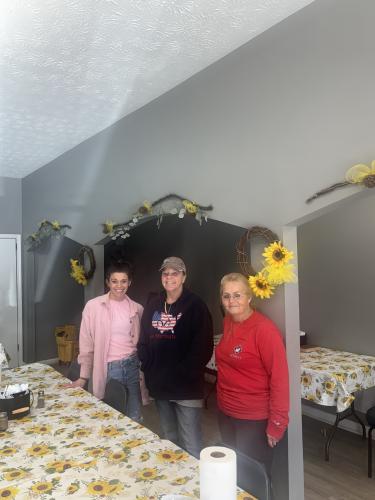 (Jet Rawls/ The Oglethorpe Echo) Sandy Cross staff Jody Wray, Mary Partin, and Nettie Johnson pose for a photo inside the Cafe.