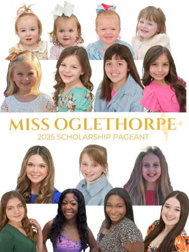 The 2025 Miss Oglethorpe contestants are (top, from left): Taya Cochran, RaeLynn Bowman, Brooklyn Litz and Harper Hasson; (second row, from left) AvaGrace Hammond, Sadie Sammons, Scarlett Mathe and Amelia Mauldin; (third row, from left) Laura Spearing, Maggie Hulse and Ava Colquitt; (bottom, from left) Riley Sisk, Neveah Calhoun, London Young and Abby Irwin. (Submitted Photos)