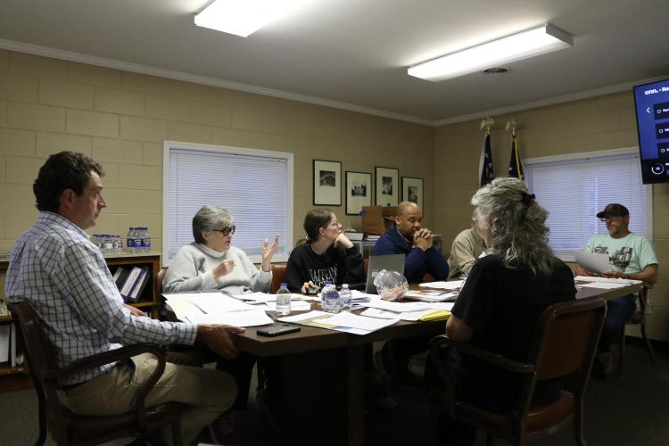 The Lexington city council listens as they open up for dialogue with residents for five minutes during its meeting on March 13. Zoning map questions and procedures for property owners in zoning issues were among the items discussed. (Olivia Wilson/The Oglethorpe Echo)