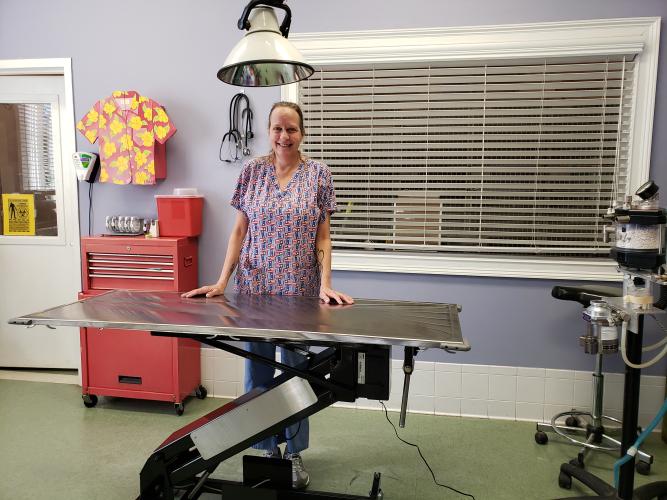 Katie Griffeth smiles inside the surgical center at Madison Oglethorpe Animal Shelter. Griffeth was the first employee at MOAS, beginning her tenure as a veterinary technician in 2002. (Submitted Photo)