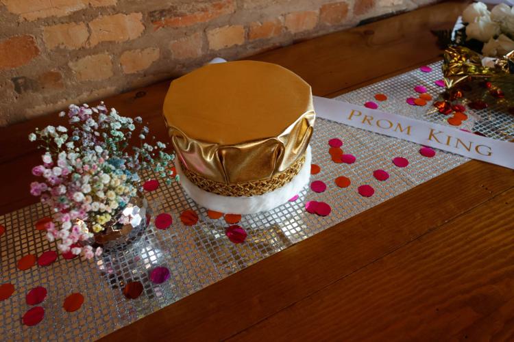 The Prom King crown and sash for the 2025 Oglethorpe County High School Prom at Historic Smithonia Farm in Colbert, Georgia on Saturday, April 12, 2025. Aidan Carlan was later crowned Prom King. (Photo/Libby Hobbs)