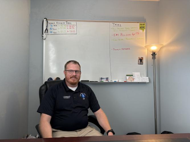 Josh Robinson was appointed as Oglethorpe County’s EMS director after serving six years as deputy director under Jason Lewis. Robinson is a native of the county. (Photo/Emery Pikel)