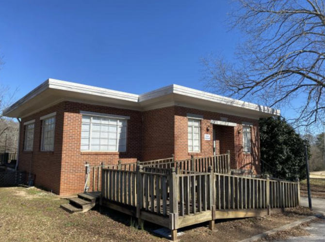 The Bryan Park Clubhouse exterior  in February 2024. (Photo/Dink NeSmith)