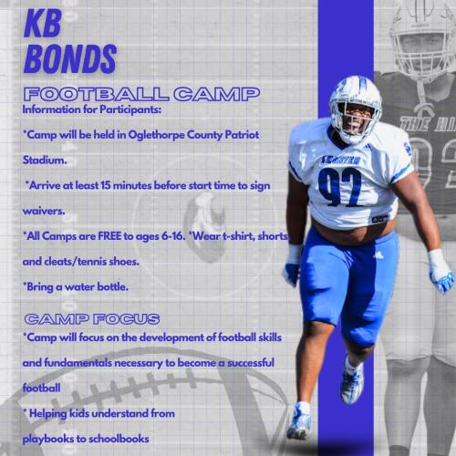 KB Bonds Football Camp information flyer. (Submitted Photo)