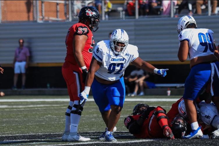 KB Bonds, former Oglethorpe County High School football player, is about to start his junior season at Shorter University. Bonds plays on the defensive line as  No. 92 for the Hawks. He's also hosting a football camp for kids on June 28 at OCHS. (Submitted Photo)