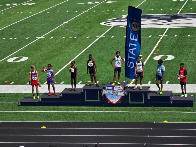 Track and field athletes represented Oglethorpe County at the GRPA Class B/C State Meet at East Jackson High School on April 25-26. The girls were 24th and the boys were 27th out of 43 counties. (Submitted Photo)