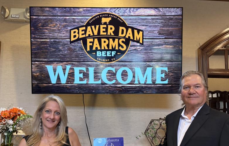 Wendy and Basil Beck served their beef at a VIP Launch Party at Iron Horse Golf Club in Milton, Georgia, in March. Beaver Dam Farms uses genetics to boost their beef’s growth, efficiency and quality. (Photo/Dink NeSmith)