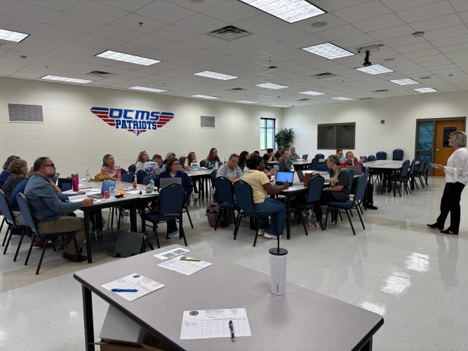 Teachers attend the first meeting of Oglethorpe County School System’s AI Cohort on Aug. 21. The cohort brings together teachers across grade levels for hands-on training with Google’s new Gemini tools in Classroom. (Submitted Photo)