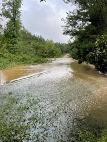 Young Road, in the eastern part of Oglethorpe County, was impassable after several inches of rain fell throughout the county early last week. (Submitted Photo)