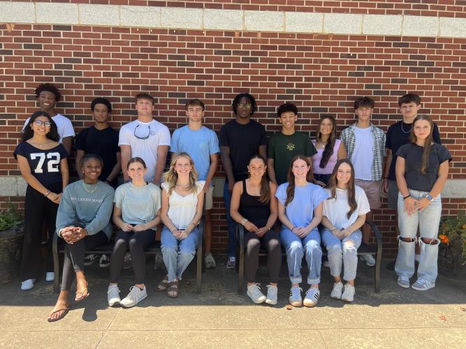 TRISHA BEARDEN/THE OGLETHORPE ECHO The 2025 OCHS homecoming court includes (back, from left): Natreze Calhoun, Kayden Watkins, Tanner McKie, Dalton Hilley, O’Maury Huggs, Kendon Brown, Riley Jones, Cameron Harper, Kaden McDaris; (front, from left): Isabel Rios, Macayla Hull, Mackenzie Brown, Peyton Lewis, Elin Turner, Carlie Gabriel, Callie Bridges, Kiley Paul. Not pictured: Brock Barrett.  The homecoming parade is scheduled for Sept. 4 and the game against Laney will be played Sept. 5.